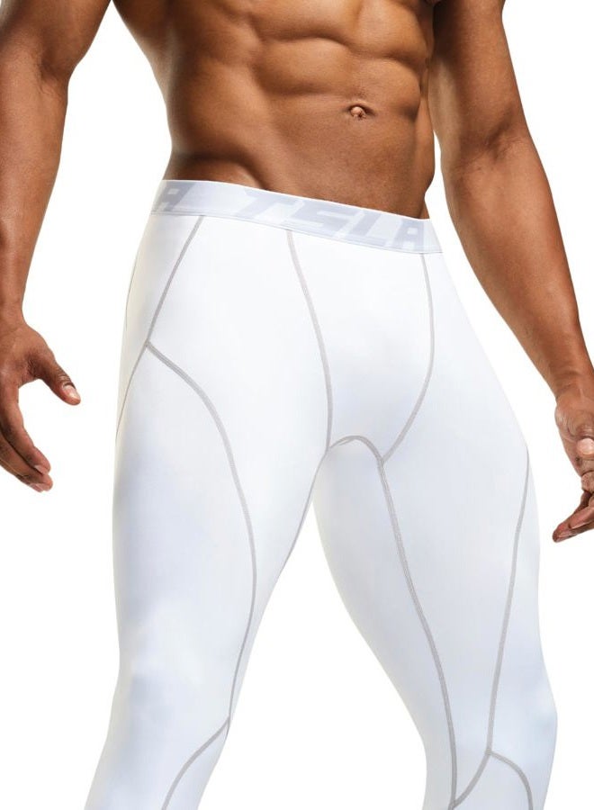 TSLA 1 or 2 Pack Men's Thermal Compression Pants, Athletic Sports Leggings & Running Tights, Wintergear Base Layer Bottoms - Image 4