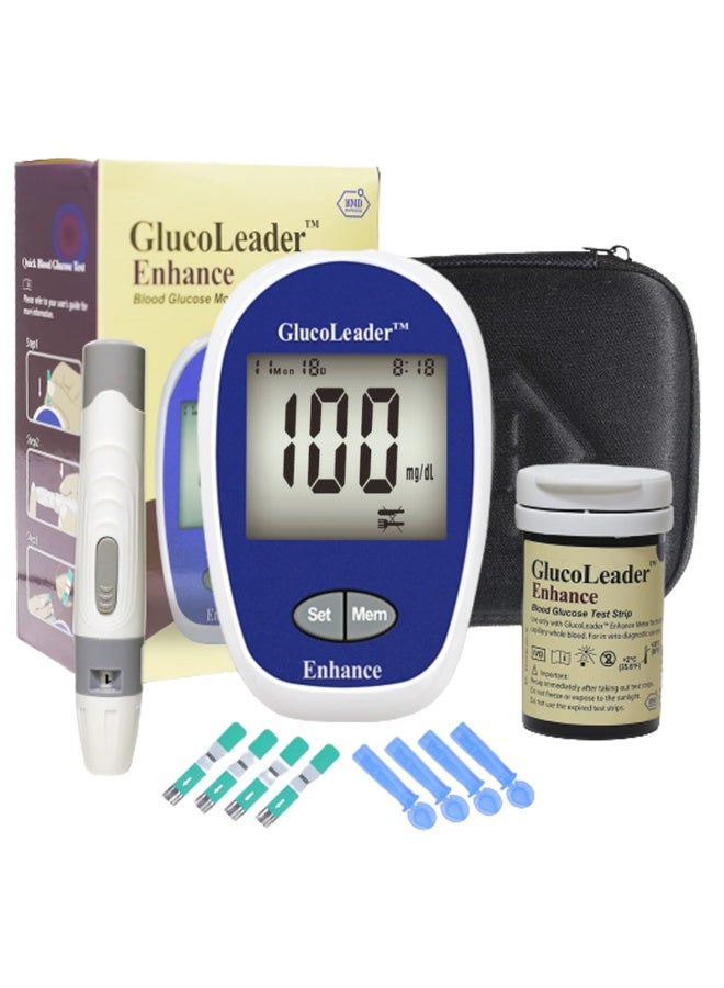 HMD GlucoLeader Test Strip 50+50 Test Strips and Lancets Testing Kit in mg/dL - (Made In Taiwan) - Image 4