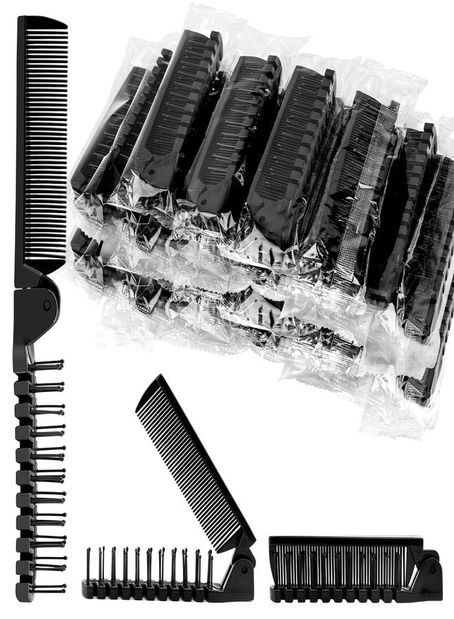 HOFASON 12 Pcs Travel Folding Comb in Bulk, Individually Wrapped Foldable Hair Brush Comb Set Disposable Mini Pocket Styling Tool for Women Men Girls Homeless Hotel Shelter Nursing Home Charity Church - Image 1