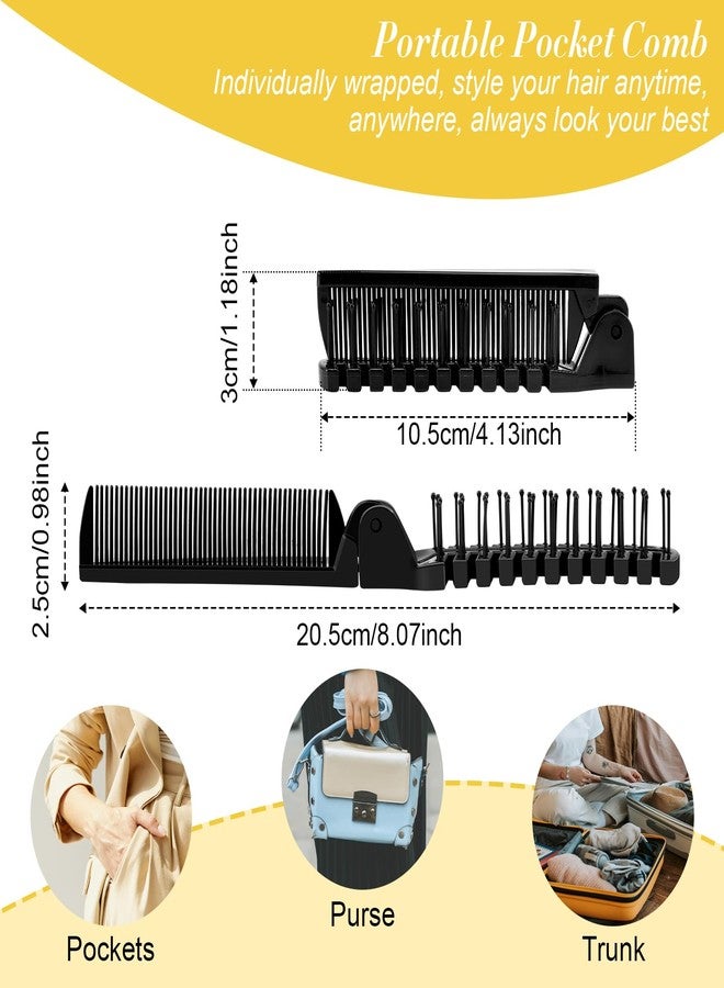 HOFASON 12 Pcs Travel Folding Comb in Bulk, Individually Wrapped Foldable Hair Brush Comb Set Disposable Mini Pocket Styling Tool for Women Men Girls Homeless Hotel Shelter Nursing Home Charity Church - Image 2