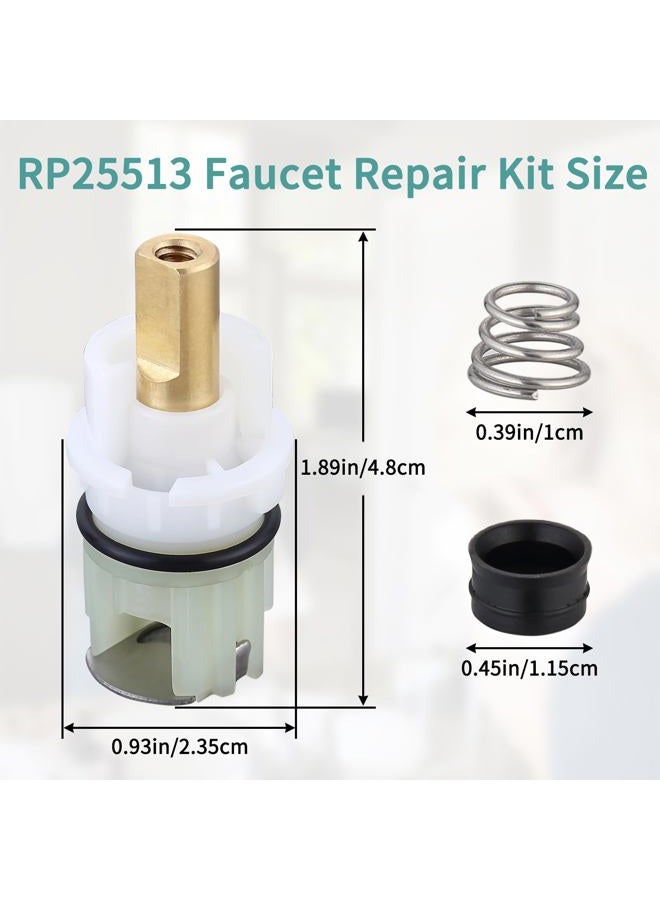 gcbcrit RP25513 Faucet Cartridge for Delta Two Handle Faucet Repair Kit, Faucet Leak Repair Kit with Cartridge RP4993 Seats Springs (2 Pack) - Image 2