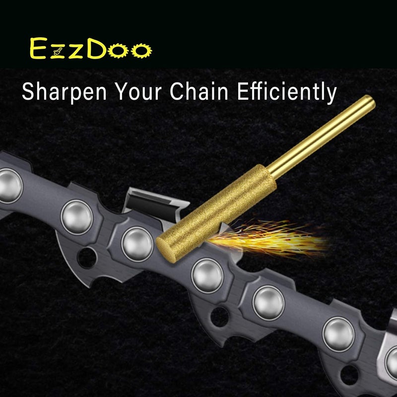 EzzDoo Bits Titanium Coated Diamond Sharpening Wheels - High Hardness 5/32 chainsaw files for Electric Chainsaw Sharpener. 8 pcs.(5/32'', 4.0mm) - Image 5