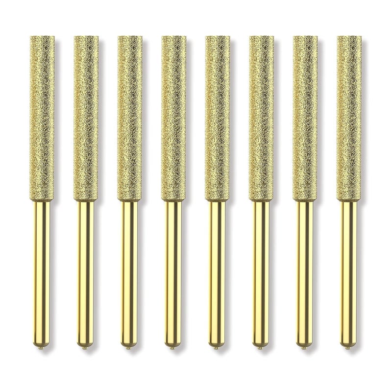 EzzDoo Bits Titanium Coated Diamond Sharpening Wheels - High Hardness 5/32 chainsaw files for Electric Chainsaw Sharpener. 8 pcs.(5/32'', 4.0mm) - Image 1