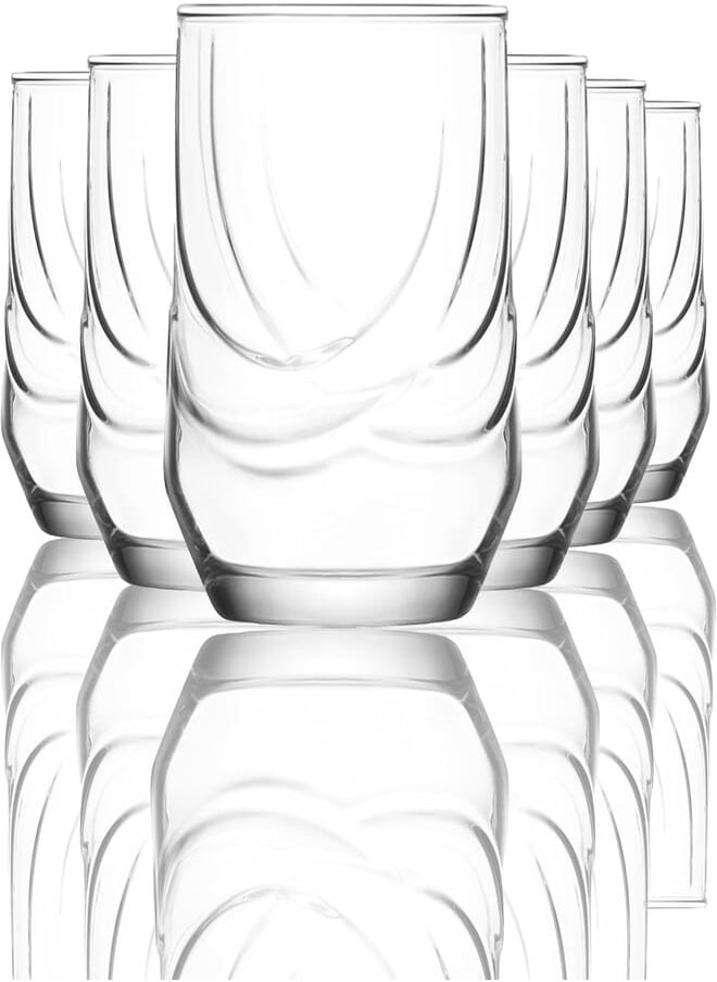 LAV LAV ELIT Glass / 320 cc - 10.75 Oz / 6 Pcs/Elegant design, Trusted Brand, Attractive shape of Water, Soft Drink, smoothies, Juices, Cocktails/High Quality Materials 