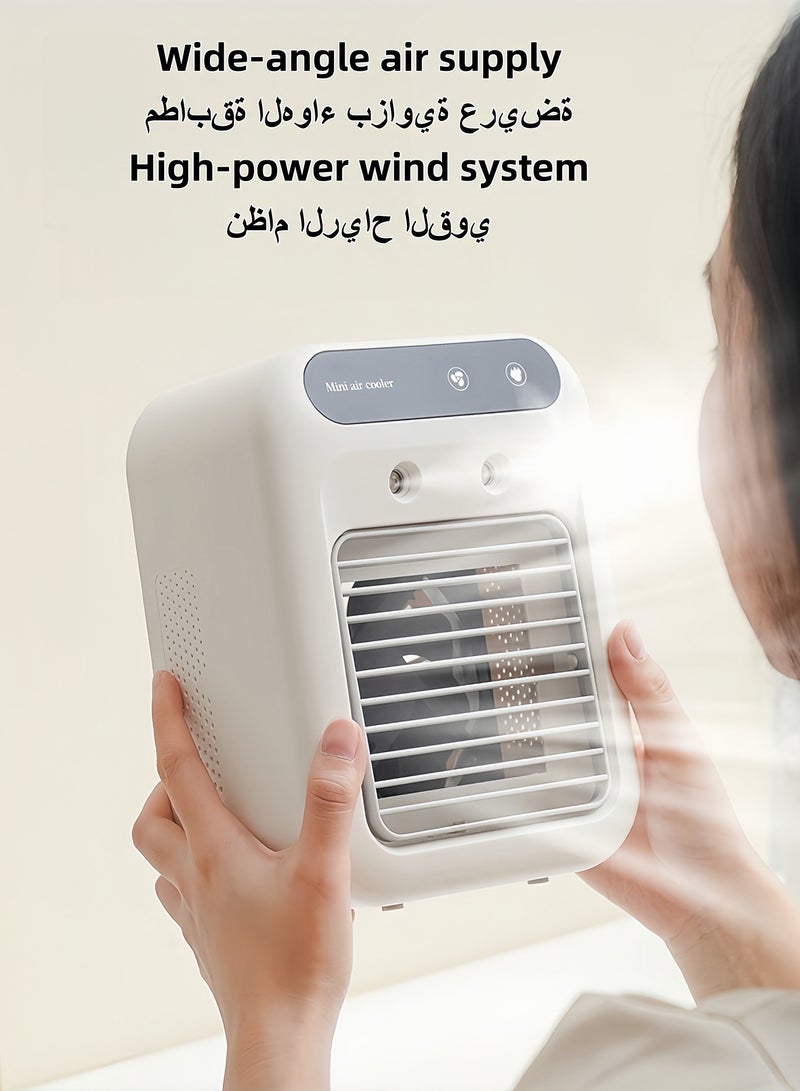 Portable air conditioner Air cooler Air-conditioning fan Desktop air cooler The water tank has a capacity of 500 ml Two-level spraying mode - Image 5
