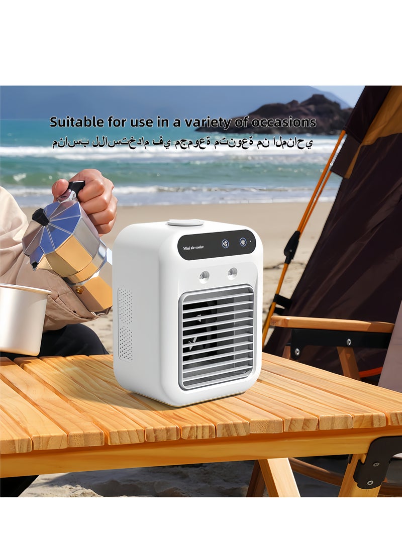 Portable air conditioner Air cooler Air-conditioning fan Desktop air cooler The water tank has a capacity of 500 ml Two-level spraying mode - Image 3