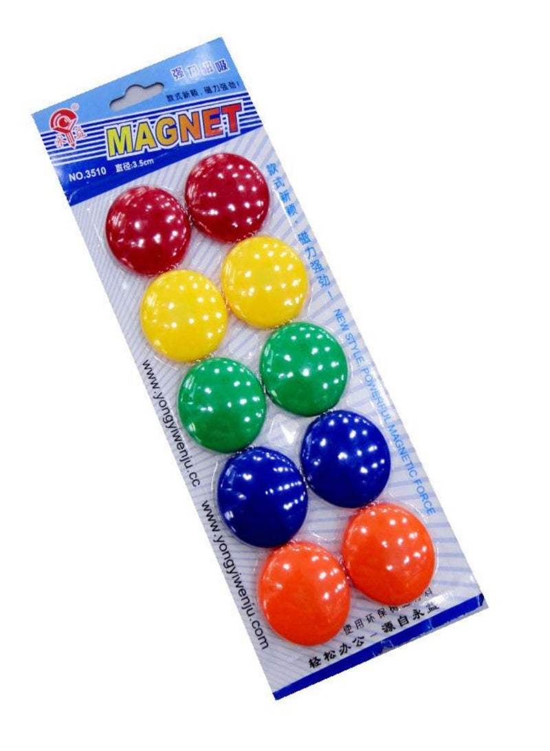 Magnet مجموعة مغناطيس بألوان مختلطة 30 مم (مجموعة من 10 قطع) - Image 1
