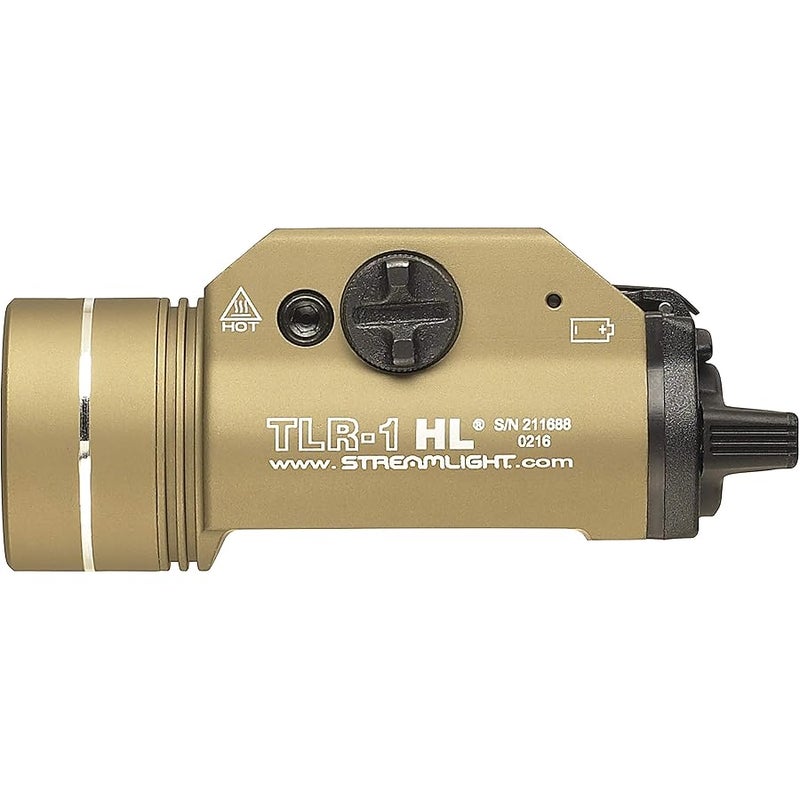 Streamlight 69266 TLR-1 HL 1000-Lumen 20000-Candela Rail-Mounted Tactical Weapon Light with Specific Compatibility Rail Locating Keys, Flat Dark Earth - Image 2