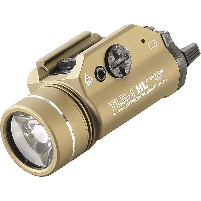 Streamlight 69266 TLR-1 HL 1000-Lumen 20000-Candela Rail-Mounted Tactical Weapon Light with Specific Compatibility Rail Locating Keys, Flat Dark Earth - Image 1