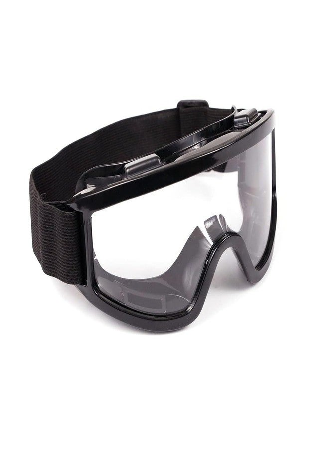 SHOPLUV Motorcycle Goggles Motocross Goggles Dirt Bike Goggles ATV/Dirt Bike Racing Transparent Goggles with Adjustable Strap (Black) - Image 1