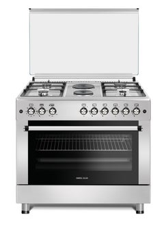 General Goldin 90x60cm 4 Gaz & 2 Electric Burners Ranger, Iron Cast Stand, Auto Burner, Total Safety, Easy to Clean Surface, Oven Grill & fan  - Image 1