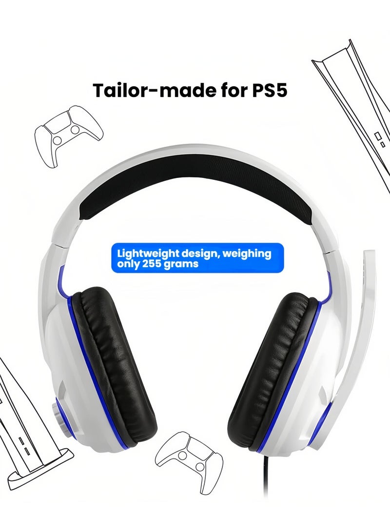 سماعة PS5 للألعاب، وحدة تحكم PS5، سماعة PS5 ثنائية الرأس - Image 5