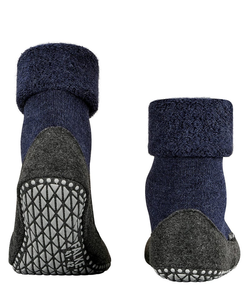 FALKE Men's Cosyshoe Slipper Socks, Cozy Warm, Merino Wool, Thick House Socks for Winter and Fall, Grips On Sole, Blue (Dark Blue 6680), 9.5-10.5, 1 Pair - Image 3