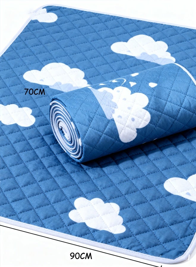 Poxvalzor 70x90cm Baby & Toddler Waterproof Bed Pad, Washable & Reusable Potty Training Mat for Kids, Adults, & Pets, with Waterproof Skin & Urine Isolation, Breathable Care Design for Infants, Children, and Elderly - Image 2