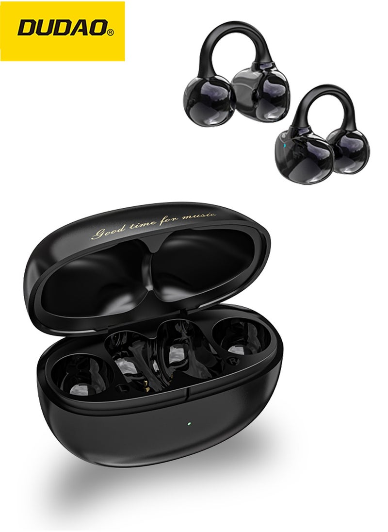 DUDAO U20 Clip-On Bluetooth Earphones, BT 5.4 Ultra-Low Latency Wireless Headphones, Memory Titanium Alloy Wire, Noise-Cancelling, 30H Battery Life, Lightweight 4.9g, Comfortable Fit  - Image 1