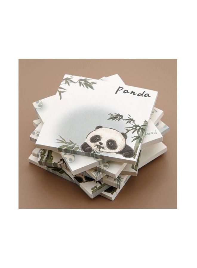 دفتر ملاحظات لاصق على شكل باندا كرتوني 50 ورقة ملاحظات قابلة للتمزيق قرطاسية مدرسية للطلاب والمعلمين والأطفال هدية - Image 2