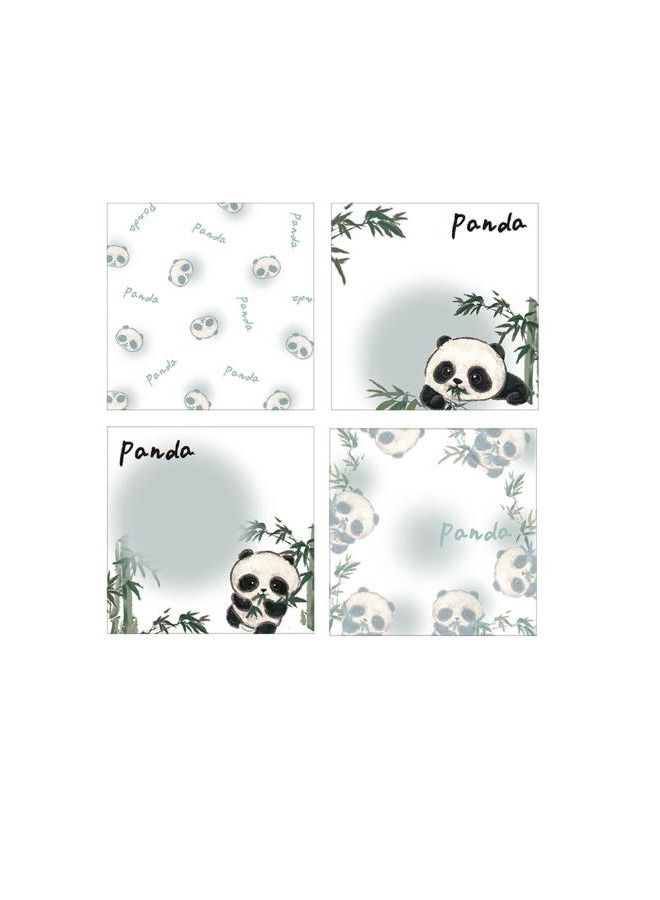 دفتر ملاحظات لاصق على شكل باندا كرتوني 50 ورقة ملاحظات قابلة للتمزيق قرطاسية مدرسية للطلاب والمعلمين والأطفال هدية - Image 5