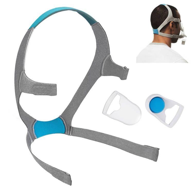 HITISPACE Airfit f20 Headgear with Clips, Replacement CPAP Mask Headgear Strap with Clips CPAP Supplies for Airfit/AirTouch F20, Large (Without Mask) - Image 1
