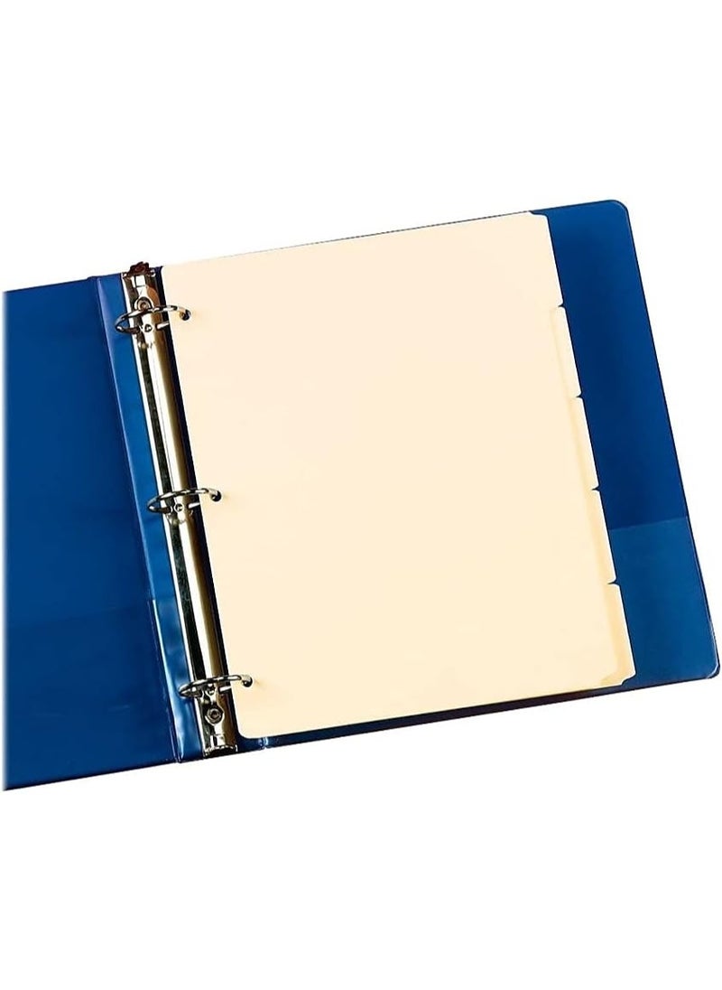 Oxford Oxford Blank Write-On Binder Dividers, 5-Tab, 1/5 Cut, 3-Hole Punched, Letter Size, Manila, 20 Sets Per Box (13V) - Cream  - Image 2