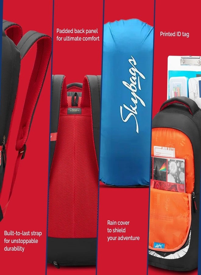 Skybags Large 36 L Backpack KYRO RC 01 SCBP SWOOSH RED BLACK (Black) - Image 4