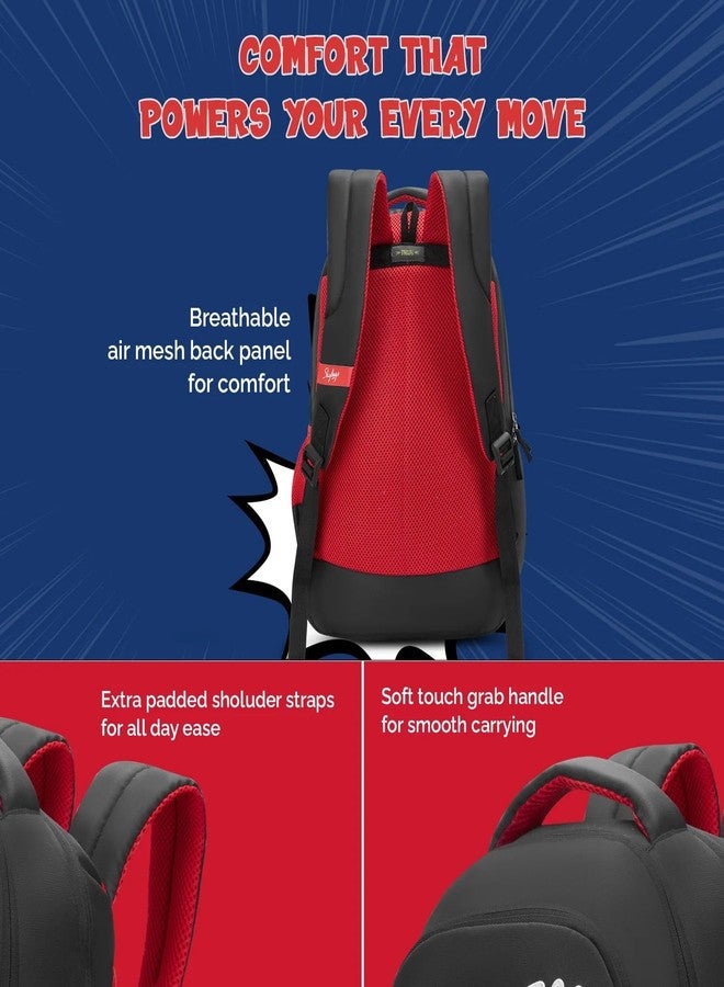 Skybags Large 36 L Backpack KYRO RC 01 SCBP SWOOSH RED BLACK (Black) - Image 5