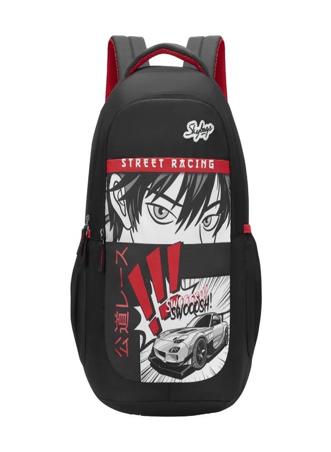 Skybags Large 36 L Backpack KYRO RC 01 SCBP SWOOSH RED BLACK (Black) - Image 1
