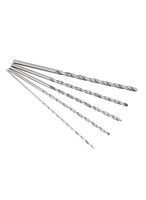 Hilitand 5Pcs 150mm Extra Long Drill Bit High Speed Steel Straight Shank Tool Sets 25 mm for Wood Plastic and Aluminum 
