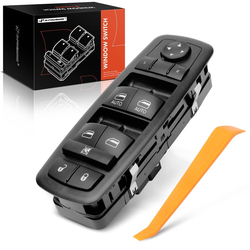 APremium Master Power Window Switch Front Driver Compatible with 20112012 Chrysler 300 20152017 Chrysler 200 20112014 Dodge Charger 2016 Ram 1500 2500 68139805AB 56046823AE