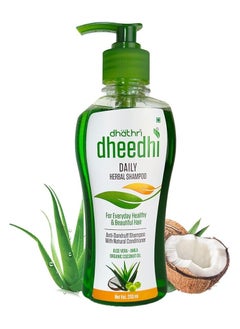 dhathri Dhathri Dheedhi Daily Herbal Shampoo to Reduce Dandruff & Promote Hair Growth, Ayurvedic Shampoo to Restore Hair Shine & Strength 200ml 