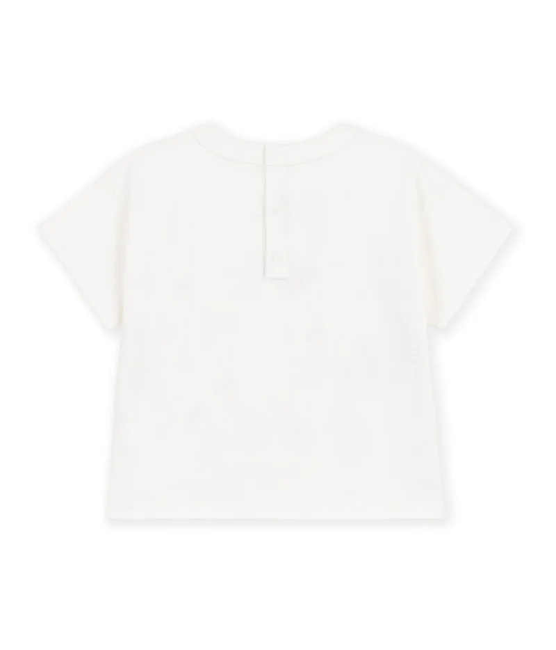 Petit Bateau Babies' Plain Short-Sleeved Patterned Cotton T-Shirt