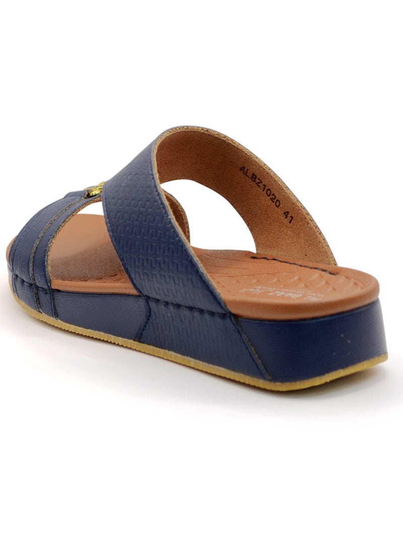 AL BAAZ - Al Baaz Navy Arabic Sandals for Men - Traditional Leather Men Sandals - Image 1