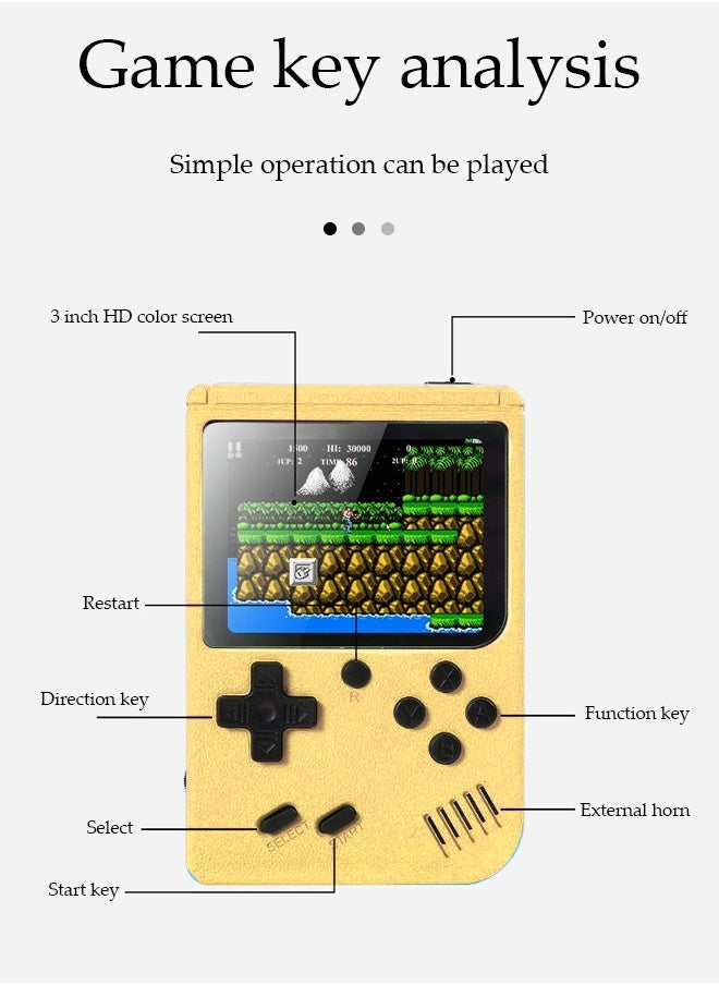 DUNISO 800-in-1 Portable Retro Handheld Game Console,Kids Handheld Video Game Console with 3.0 Inch High-definition Display, Mini Portable Game Console,Supports Cyclic Charging,for On-The-Go Play & Nostalgic Entertainment  - Image 3