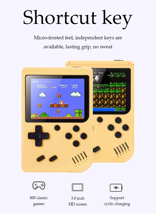 DUNISO 800-in-1 Portable Retro Handheld Game Console,Kids Handheld Video Game Console with 3.0 Inch High-definition Display, Mini Portable Game Console,Supports Cyclic Charging,for On-The-Go Play & Nostalgic Entertainment  - Image 4