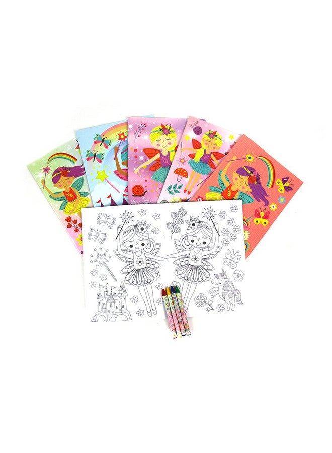 TINYMILLS Magical Fairies Coloring Books for Kids with 12 Coloring Books and 48 Crayons, Fairies Birthday Party Favors, Favor Bag Fillers, Classroom Rewards, Carnival Prizes - Image 2