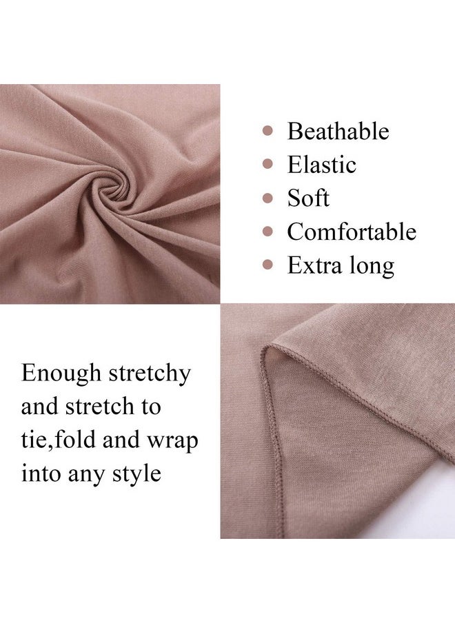 Messen 12 Pieces Head Wrap Scarf Stretch Jersey Turban Extra Long Ultra Soft Urban Headwraps For Women Solid Color African Headwear Headband Tie Wholesale Set02  - Image 3