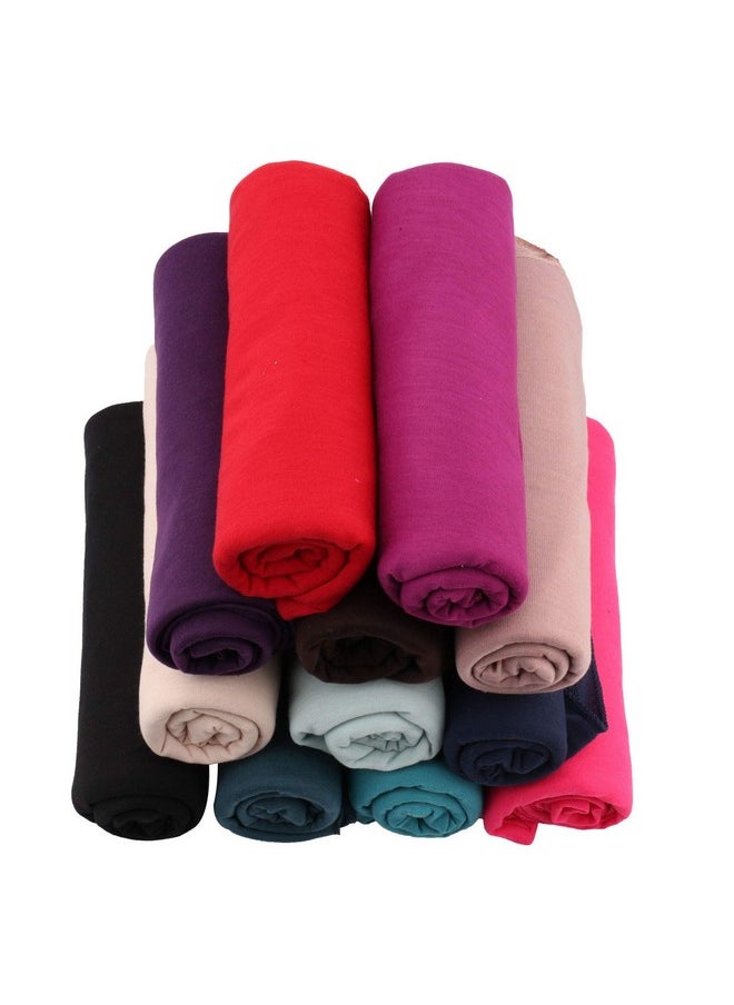 Messen 12 Pieces Head Wrap Scarf Stretch Jersey Turban Extra Long Ultra Soft Urban Headwraps For Women Solid Color African Headwear Headband Tie Wholesale Set02  - Image 5