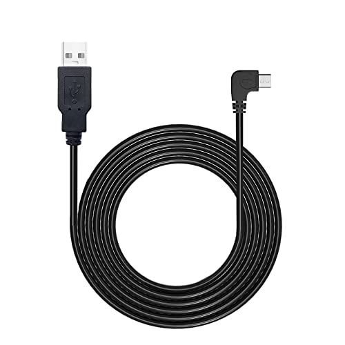 Pixelman Dash Cam Power Cord,Micro USB 11.5ft Long Charging Cable for Dashcam Mirror Cam,USB to Micro USB Car Camera Charger Wire,90 Degree Angle Power Cord Adapter - Image 1