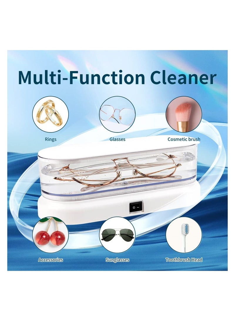 Portable Ultrasonic Jewelry Cleaner 45kHz Rapidly Cleans Rings Earrings Necklaces Watches Coins and More - Image 4