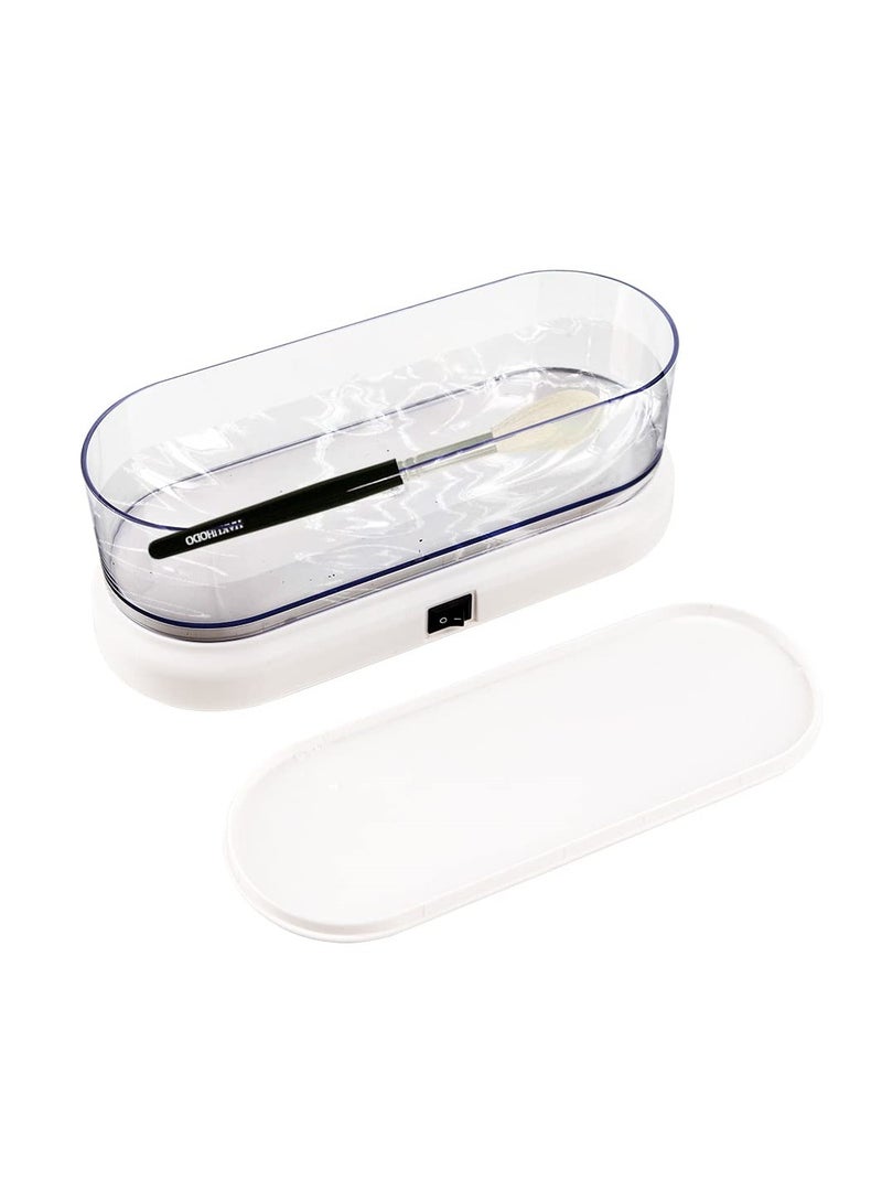 Portable Ultrasonic Jewelry Cleaner 45kHz Rapidly Cleans Rings Earrings Necklaces Watches Coins and More - Image 1