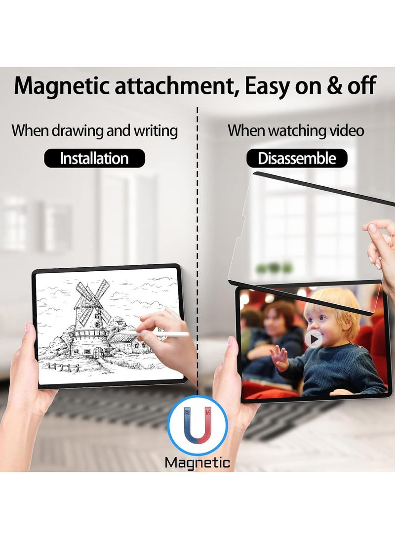 【2-Pack】 Huawei MatePad 11.5s 2024 Magnetic Paper Screen Protector, Pencil Touch, Paper Texture, Washable, Anti-Glare, Removable, Reusable Drawing Paper Film - Image 2