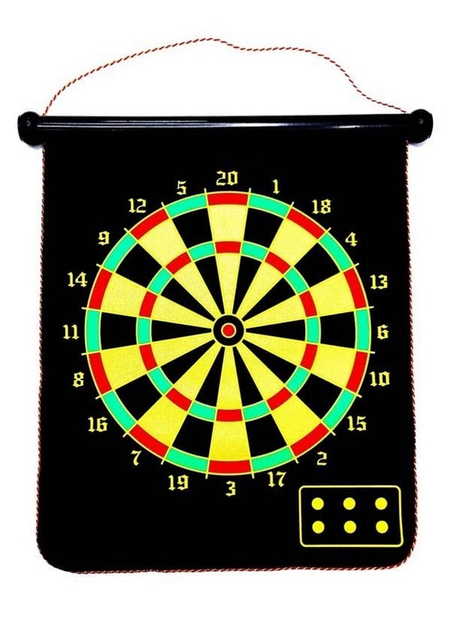 VGRASSP 15 Inch Magnetic Dart Board Game for Kids, Double Sided Foldable Dart Board Game Toy for Kids with 4 Free Magnetic Darts - Image 2