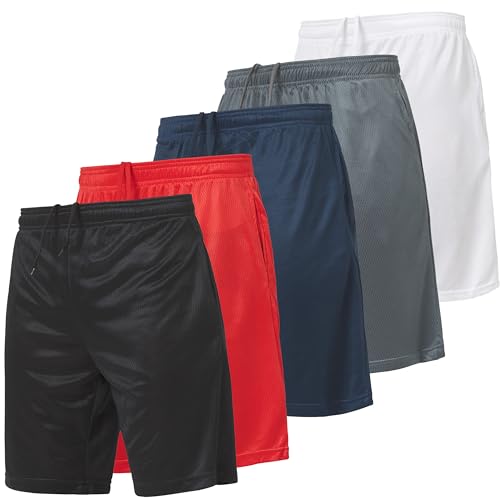 Ultra Performance 5 Pack Mens Shorts, Athletic Gym Shorts Workout Basketball Shorts for Men, Large - Image 1