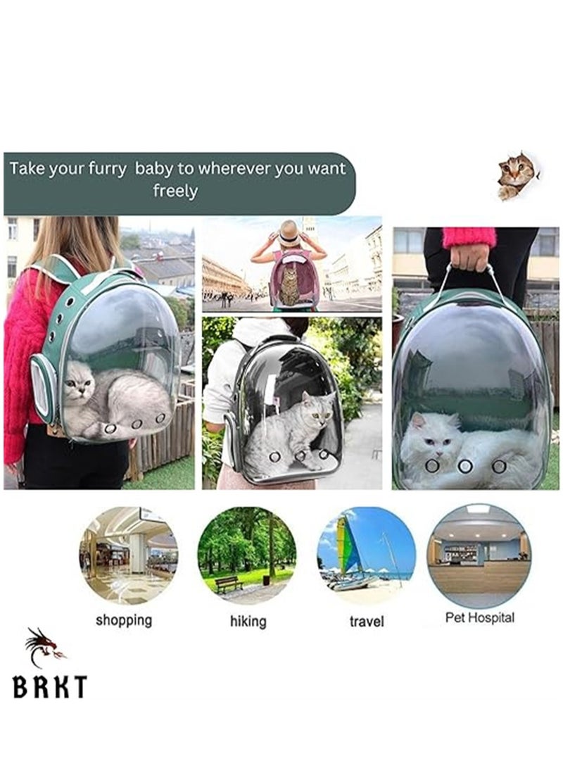 Generic Cat Carrier Bubble Bag, Transparent Pet Convenient Backpack Breathable Capsule Bag for Small Medium Dogs Cats, Airline Approved Travel Pet Carrier, for Hiking Travel Outdoor Use (Red)  - Image 4