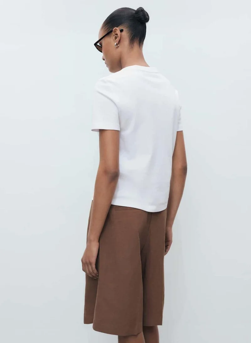 مانجو Cotton Short-Sleeved T-Shirt