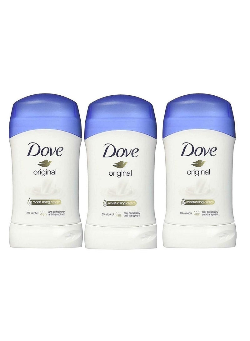 Dove عبوة من 3 مزيل عرق دوف الأصلي على شكل عصا 1.4 أونصة/40 مل × 3 - Image 1