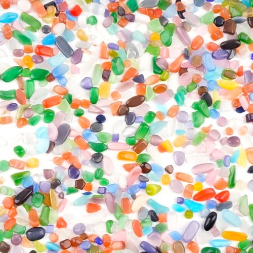 WAYBER Colorful Opal Pebbles, 1 Lb/460g Decorative Crystal Stones Rocks Sea Glass Gravel Sand for Aquarium/Turtle Tank/Succulent Plants/Flowerpot/Vase Decoration - Image 5