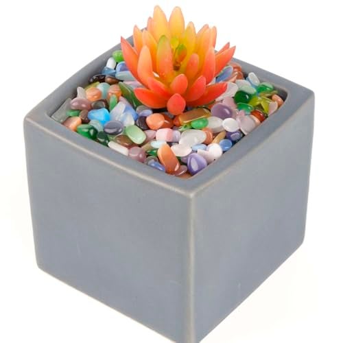WAYBER Colorful Opal Pebbles, 1 Lb/460g Decorative Crystal Stones Rocks Sea Glass Gravel Sand for Aquarium/Turtle Tank/Succulent Plants/Flowerpot/Vase Decoration - Image 3