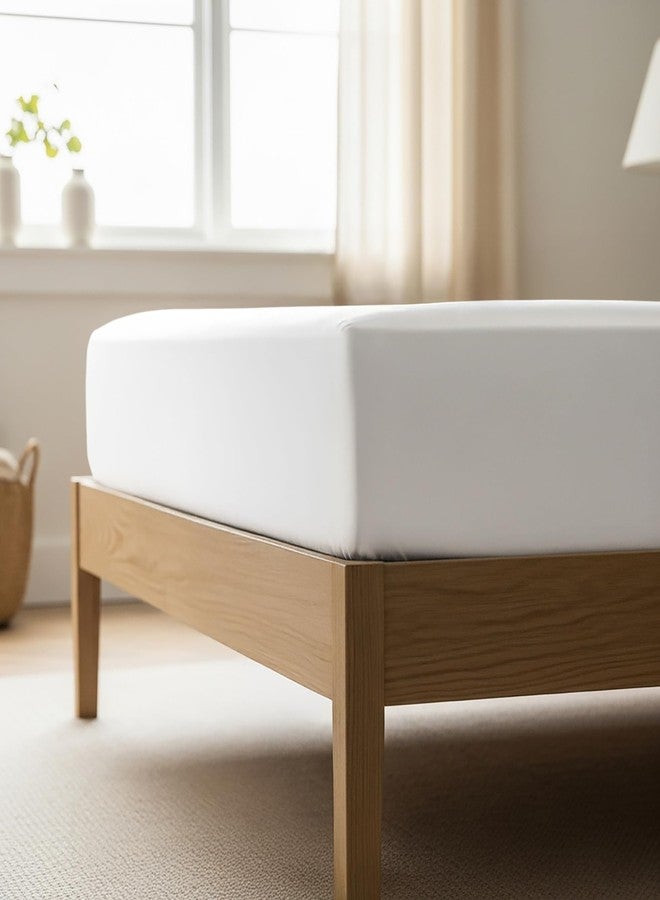 Mellanni Queen Fitted Sheet - Iconic Collection Bedding Sheets with up to 16 inch Deep Pocket - Soft & Cooling - Fade & Stain Resistant - 1 PC (Queen, White) - Image 1