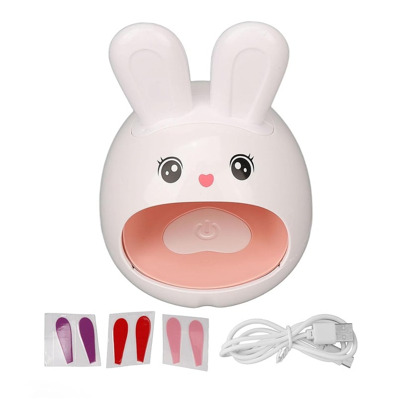 BANIRA Small LED Nail Lamp 8pcs Light Chips Bunny Shape Cartoon LED Nail Lamp for Beauty Salon White - Image 1