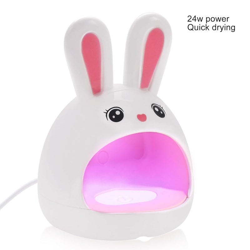 BANIRA Small LED Nail Lamp 8pcs Light Chips Bunny Shape Cartoon LED Nail Lamp for Beauty Salon White - Image 5